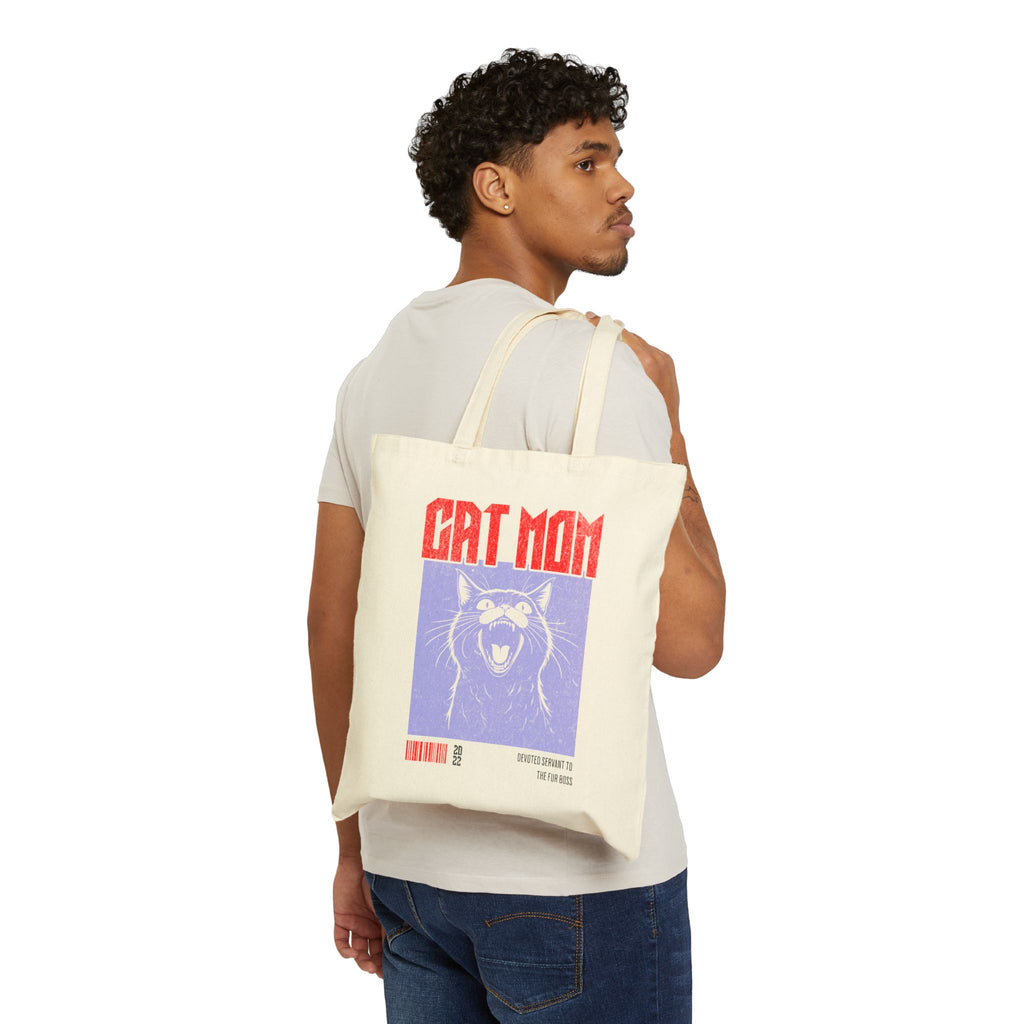 Cat Mom Canvas Tote