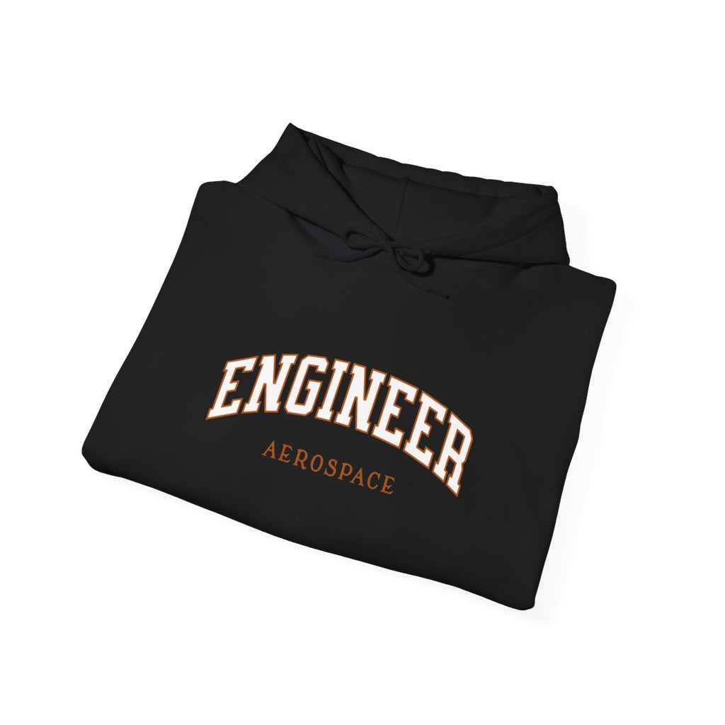 Aerospace Engineer Hoodie — Folded, Black