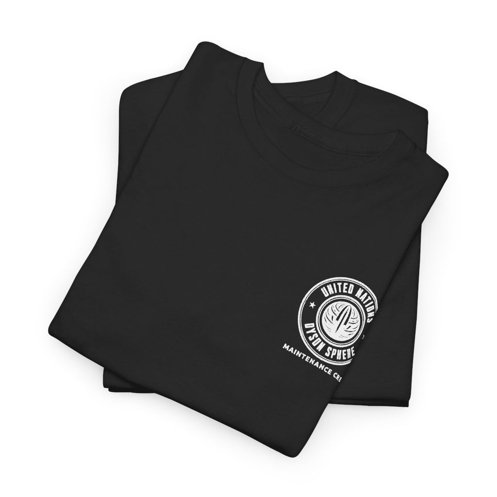 Dyson Sphere Tee — Folded, Black