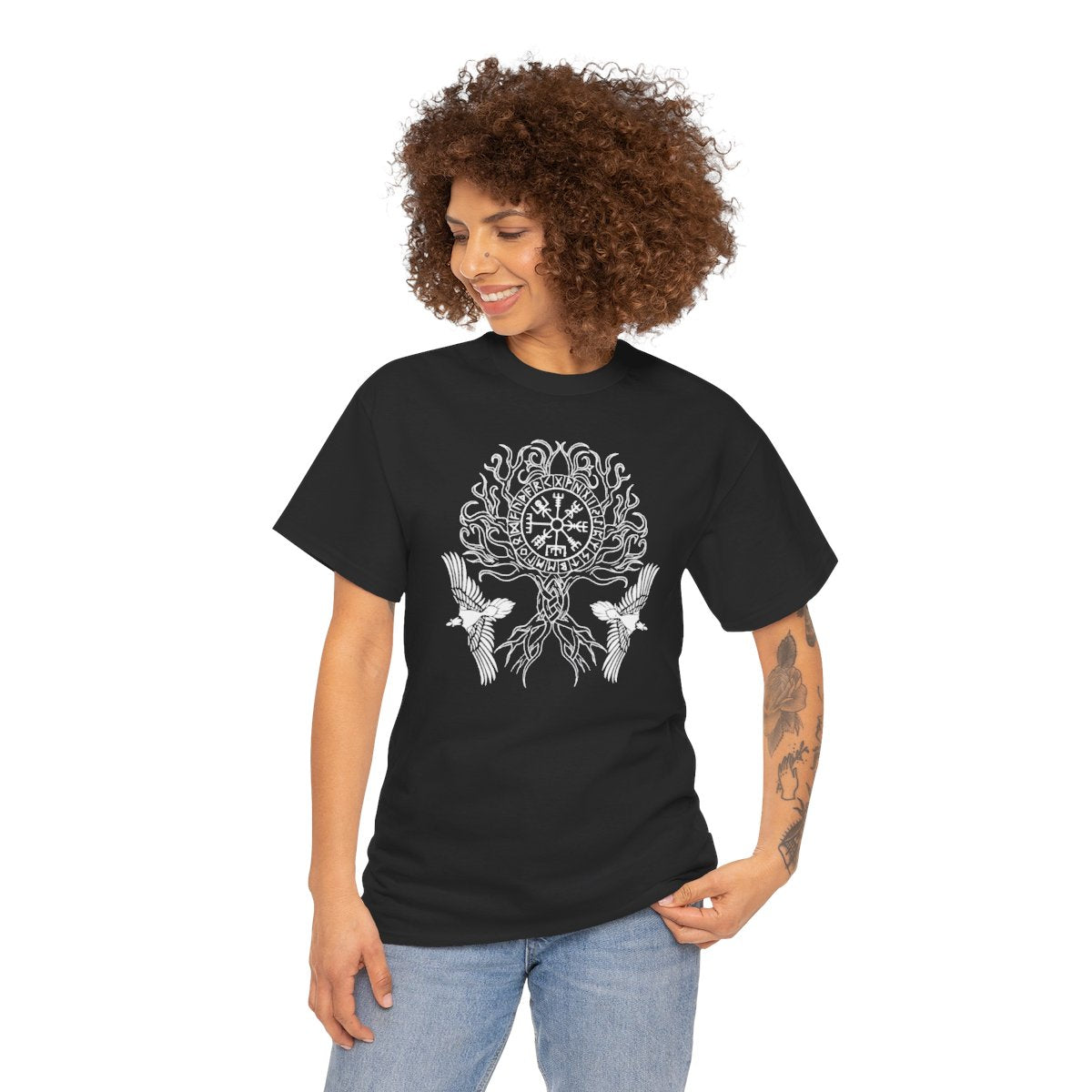 Yggdrasil Tree Tee — Person 1, Black