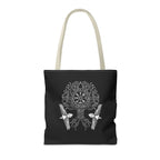 Yggdrasil Tree Tote — Back, 16" × 16'', Beige